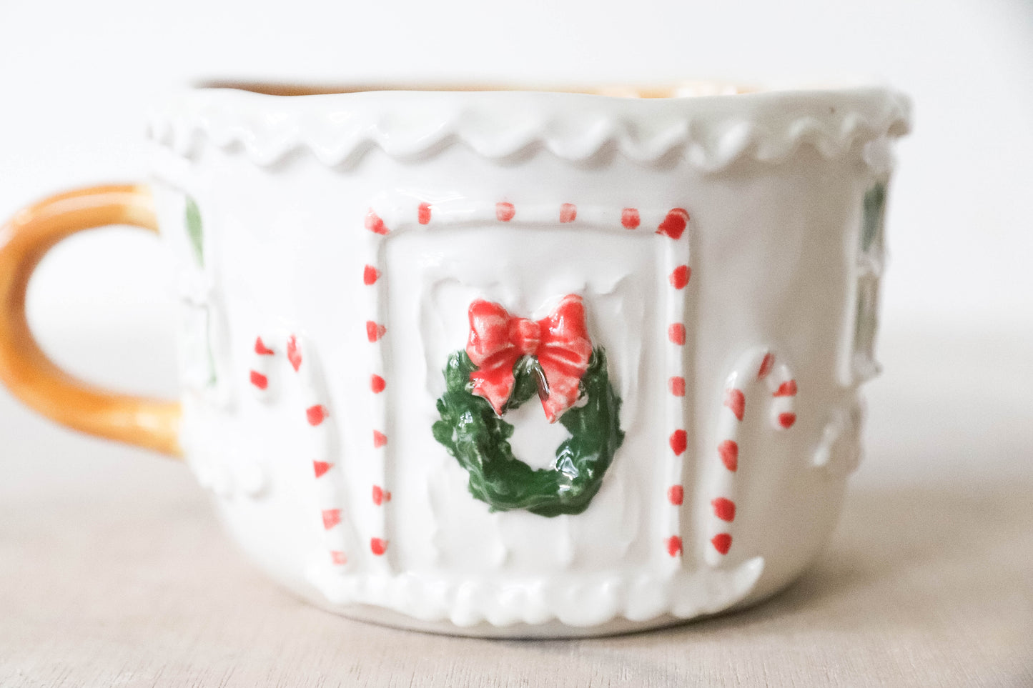 White Gingerbread House Short Mug