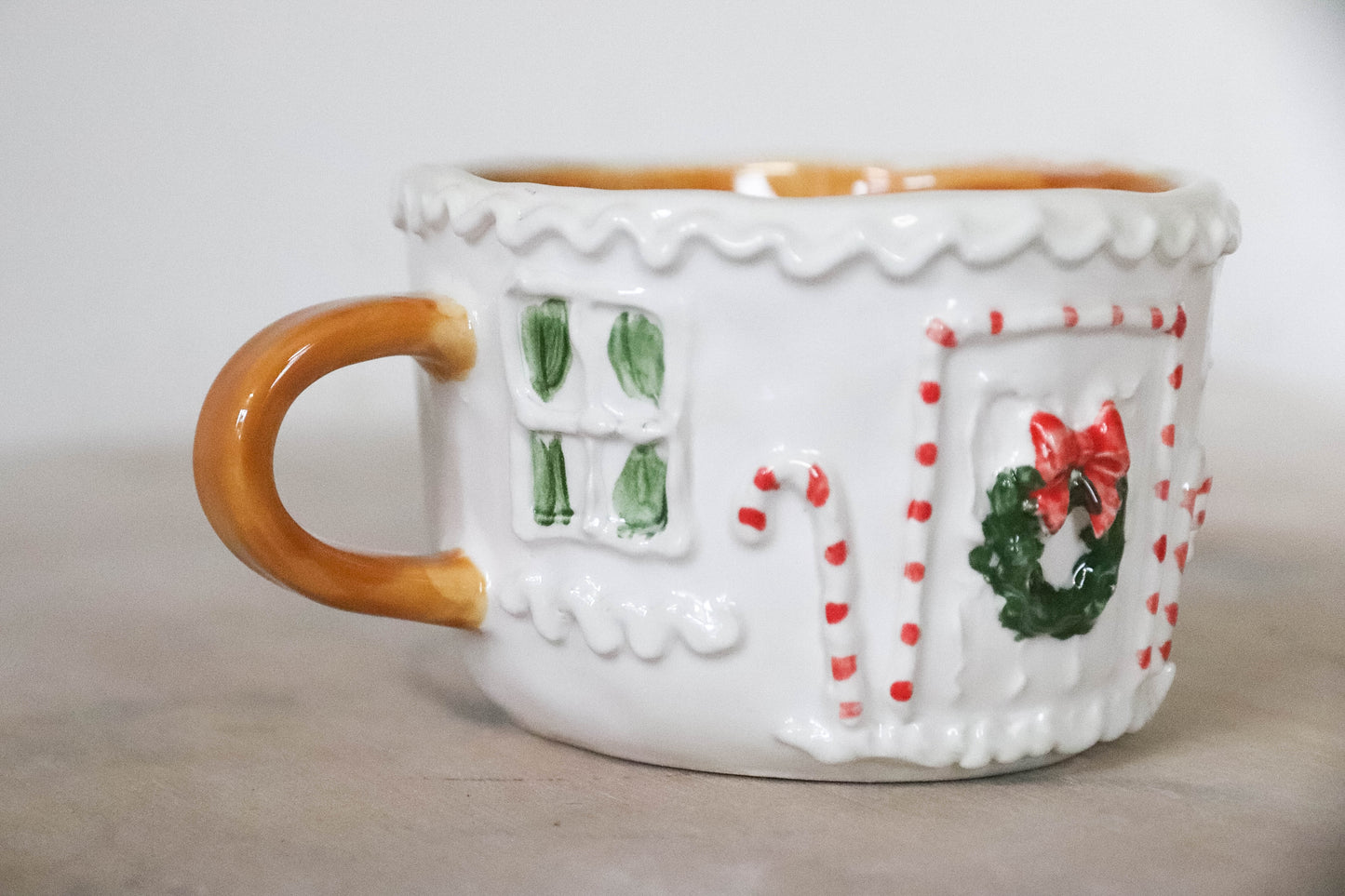 White Gingerbread House Short Mug