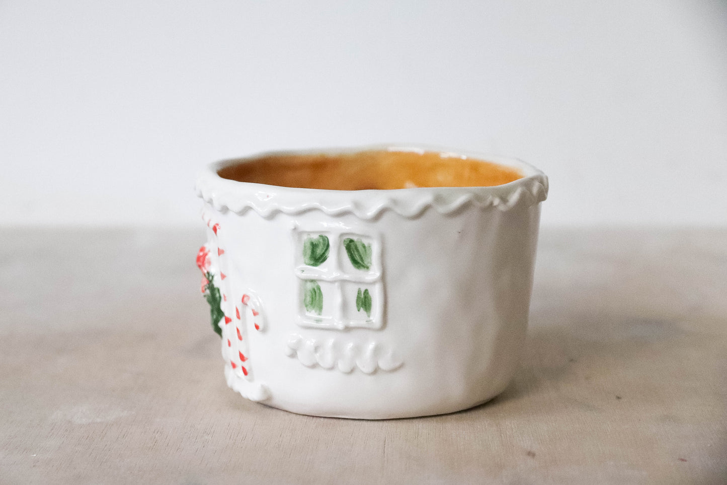 White Gingerbread House Short Mug