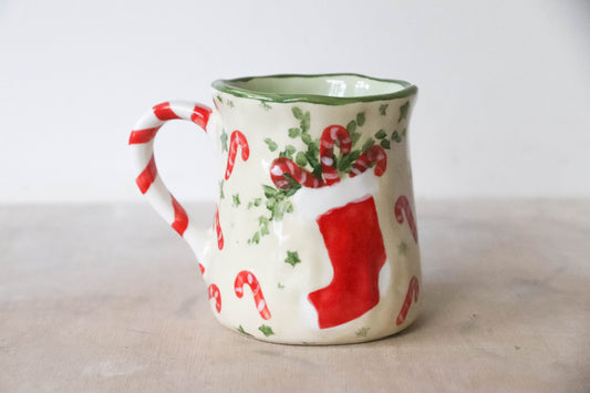 Green Candycane Stocking Mug