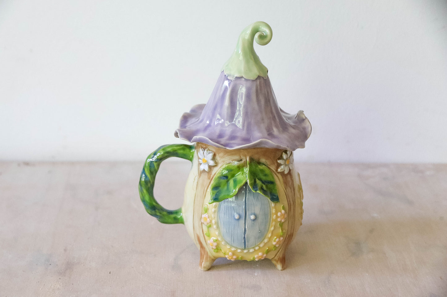Yellow Fairy House Stoneware Mug