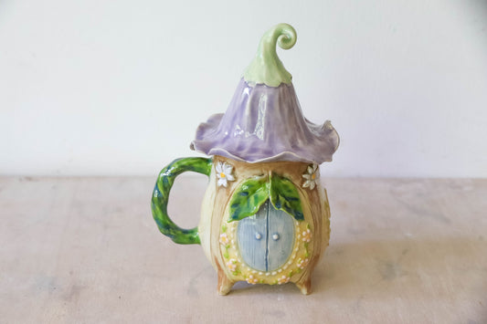 Yellow Fairy House Stoneware Mug
