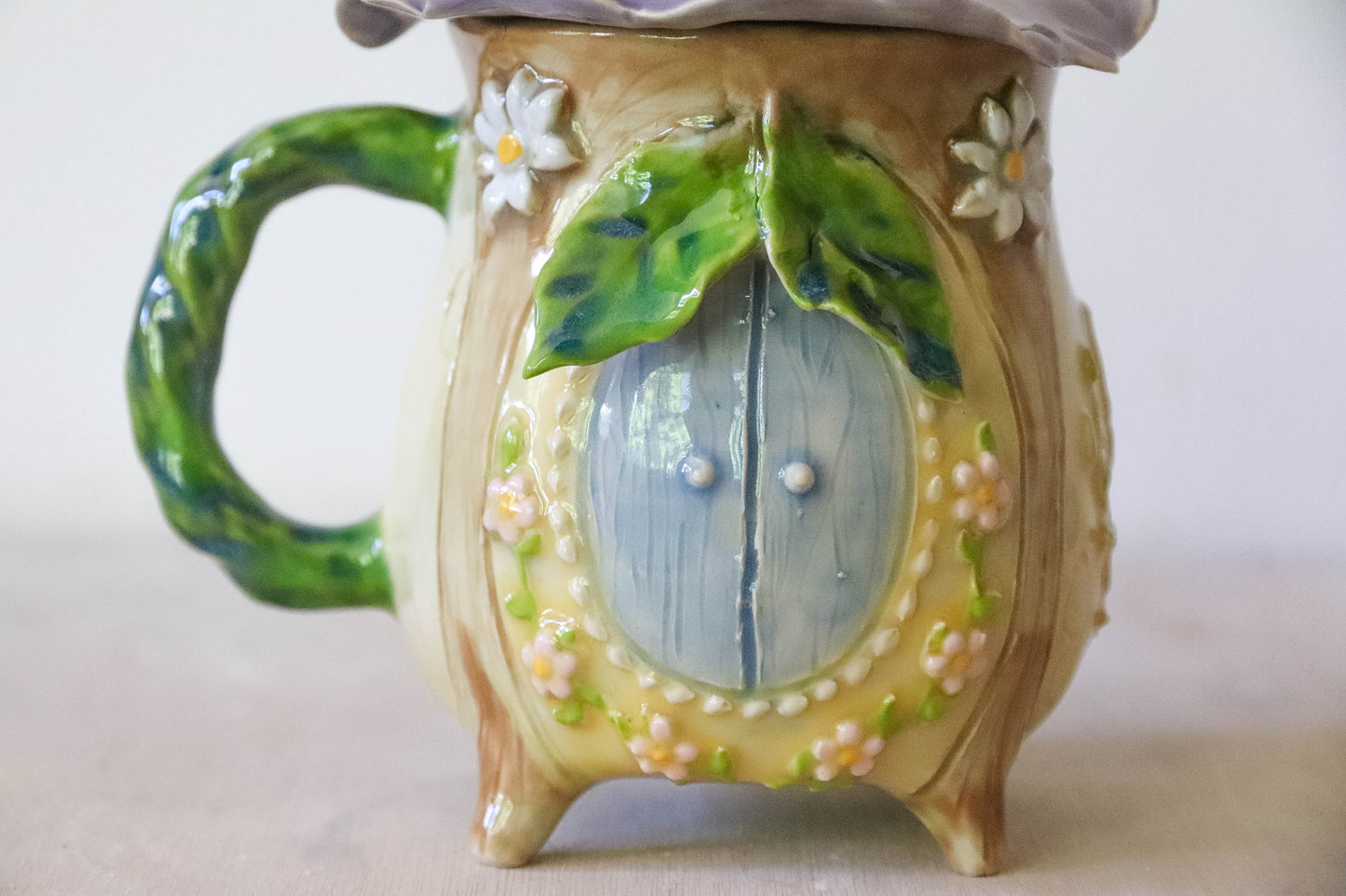 Yellow Fairy House Stoneware Mug