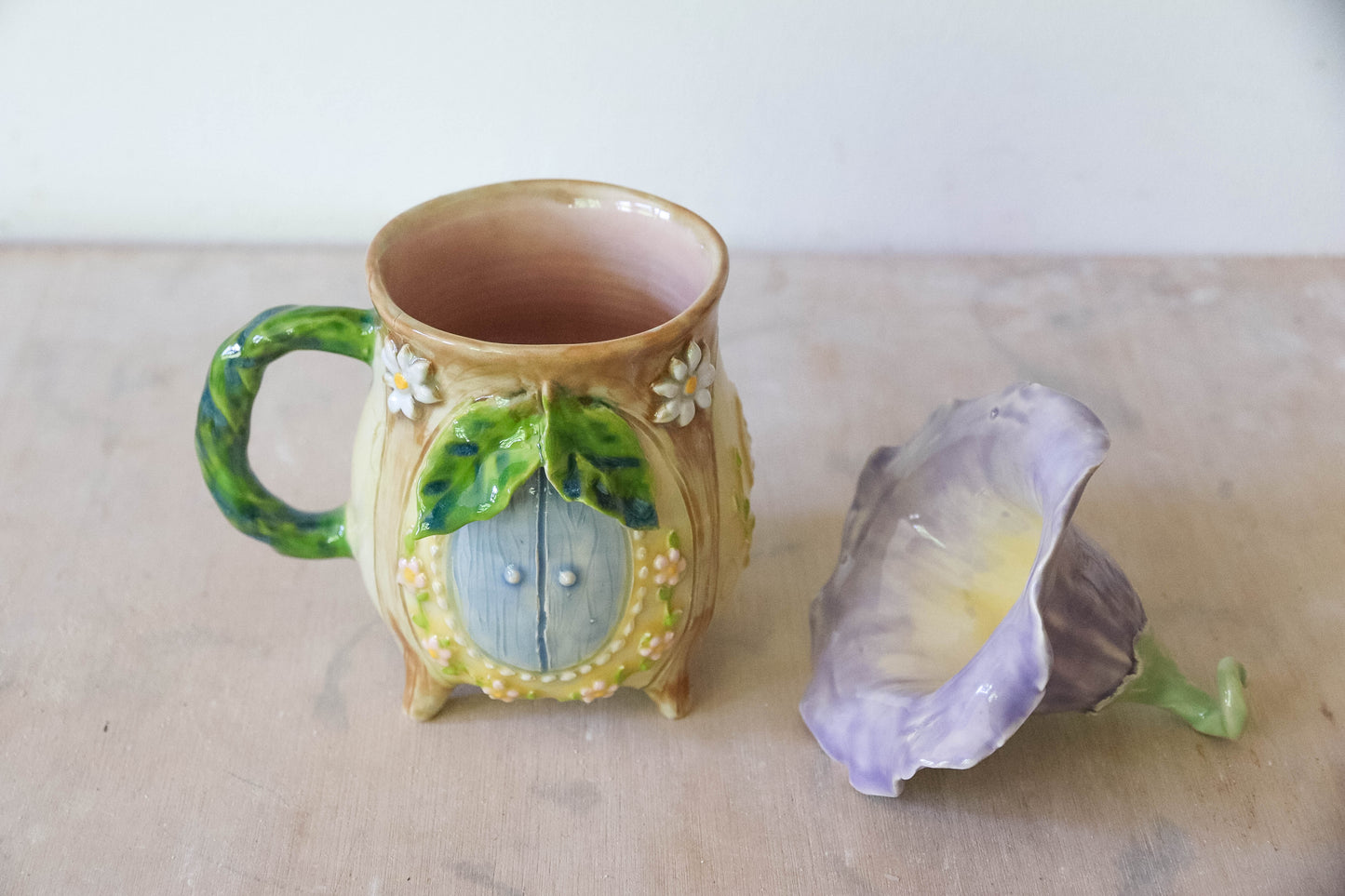 Yellow Fairy House Stoneware Mug