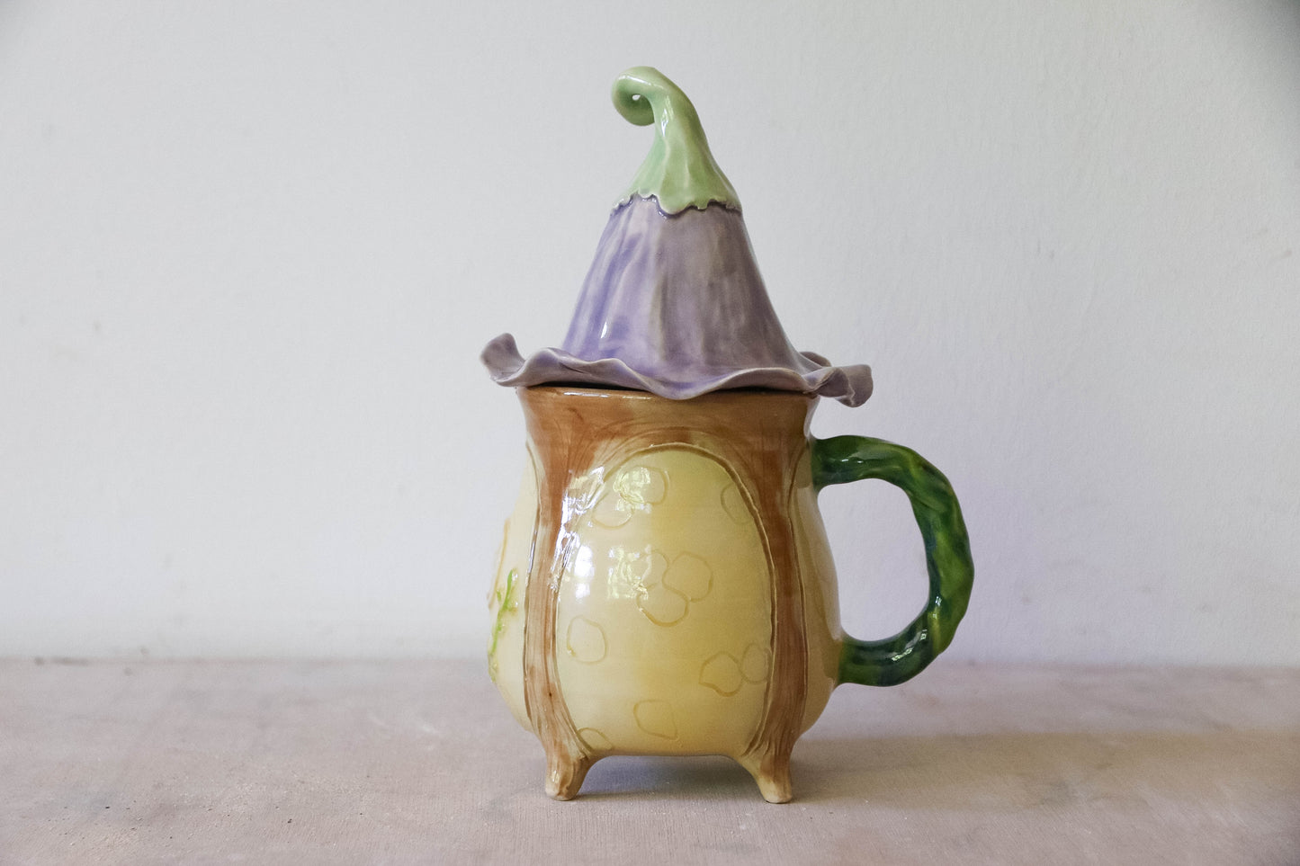 Yellow Fairy House Stoneware Mug