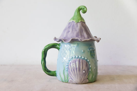 Water Fairy House Stoneware Mug