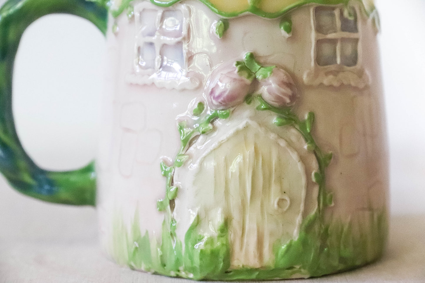 Rosebud Fairy House Stoneware Mug