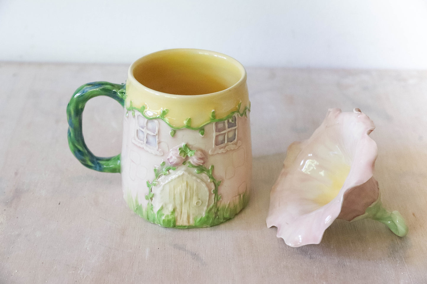 Rosebud Fairy House Stoneware Mug