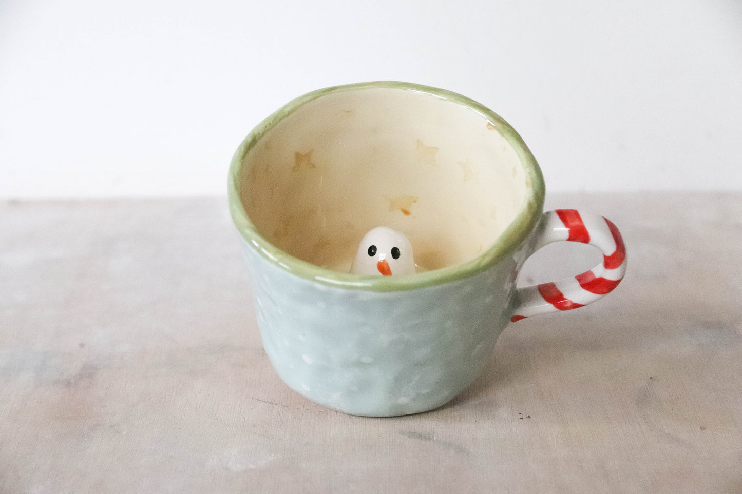 Peekaboo Snowman Snowglobe Mug