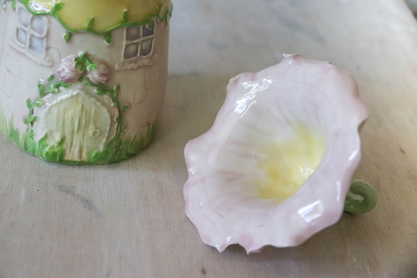 Rosebud Fairy House Stoneware Mug