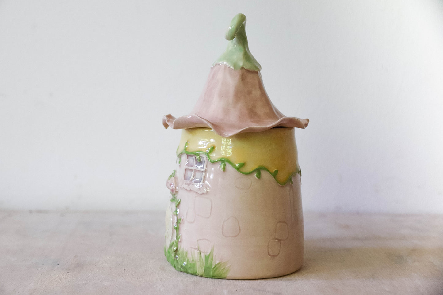 Rosebud Fairy House Stoneware Mug