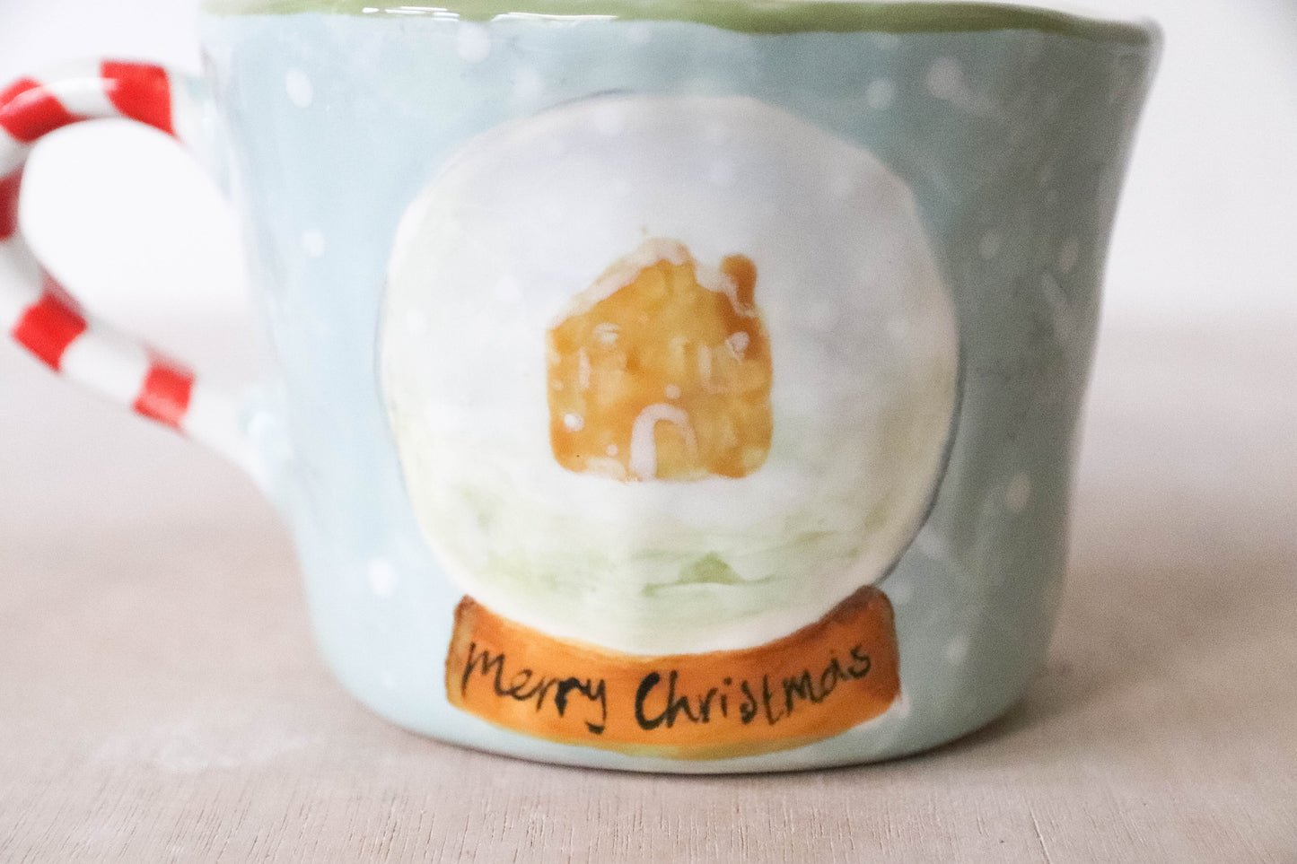 Peekaboo Snowman Snowglobe Mug