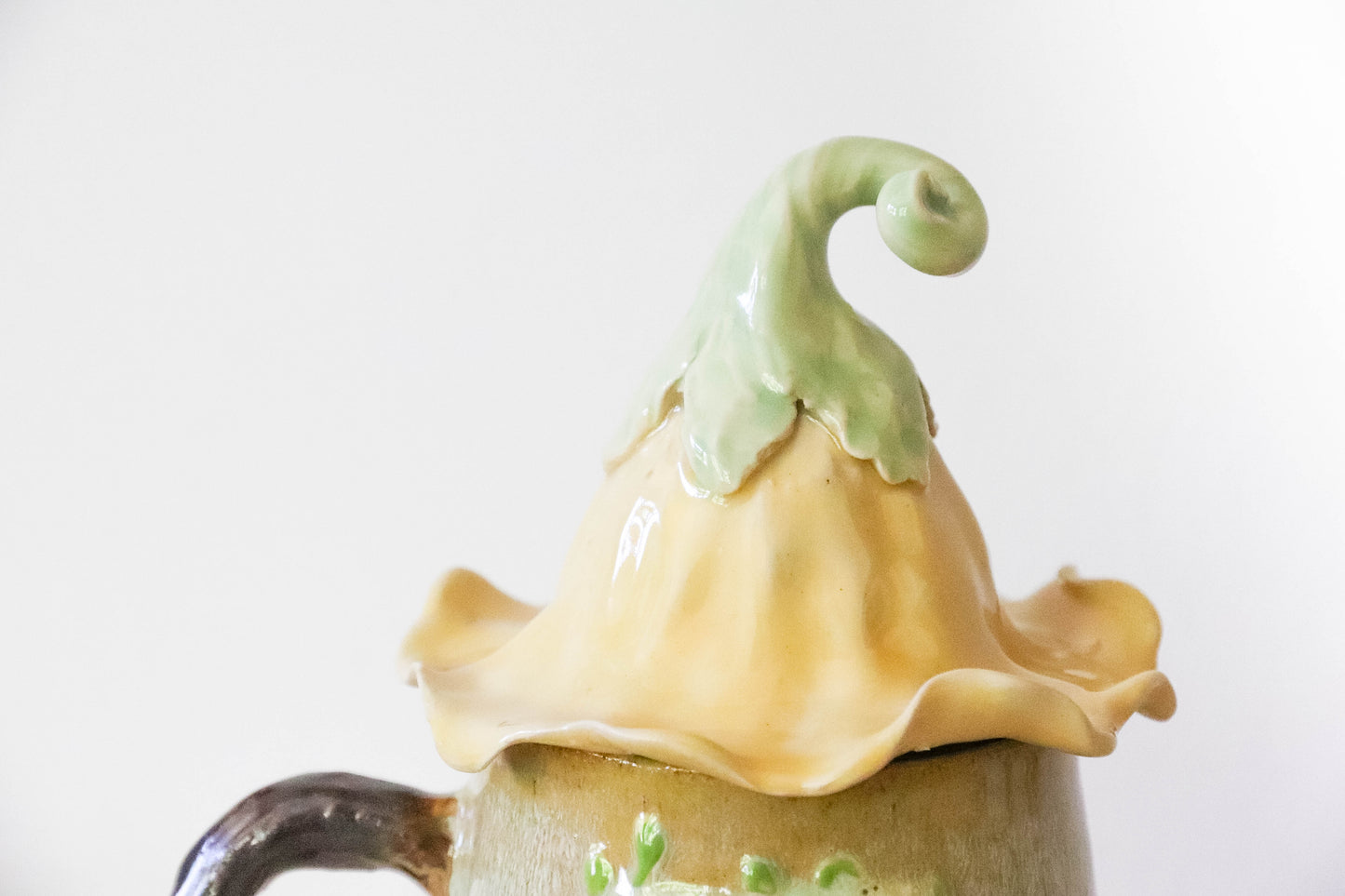 Yellow Flower Hobbit House Stoneware Mug