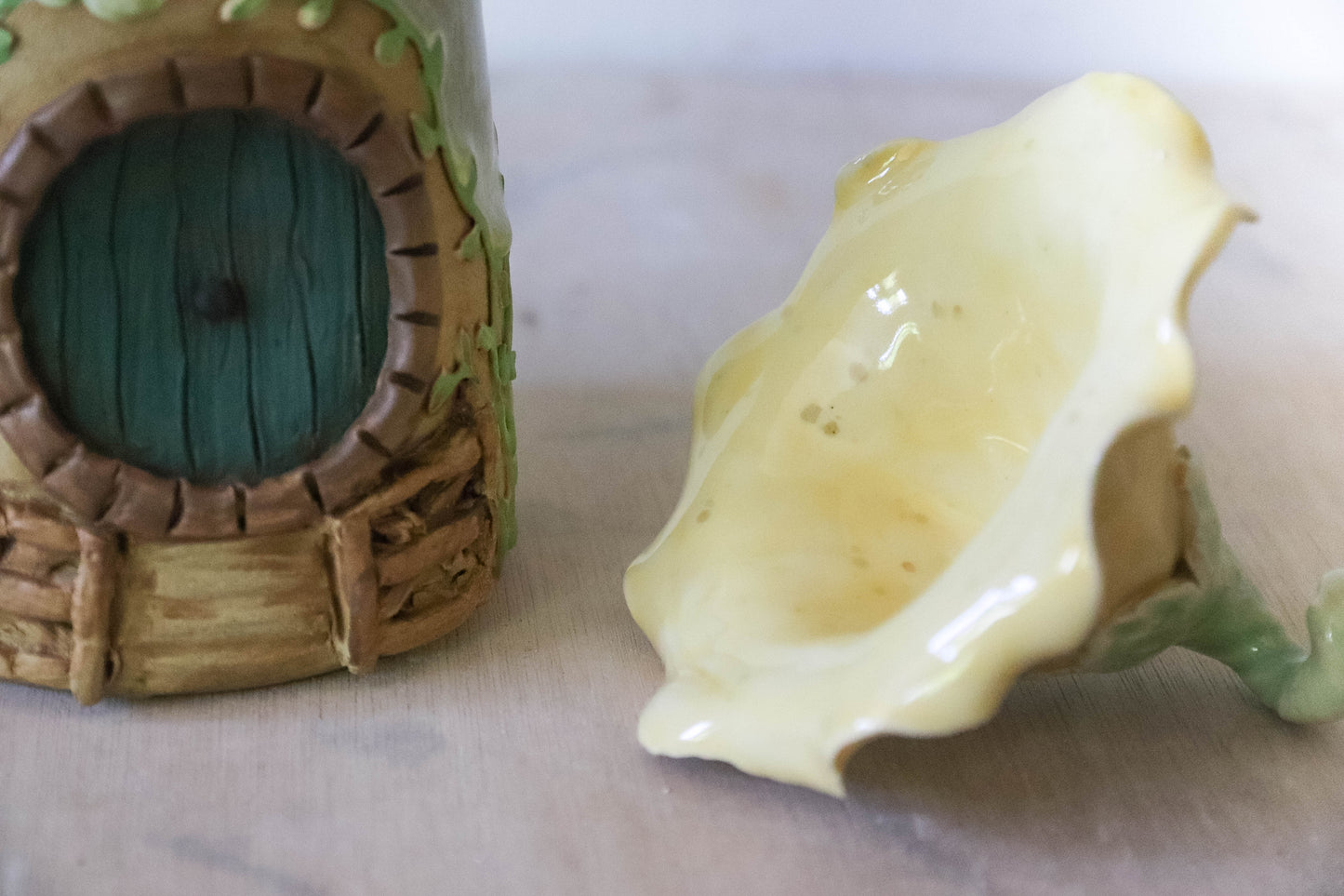 Yellow Flower Hobbit House Stoneware Mug