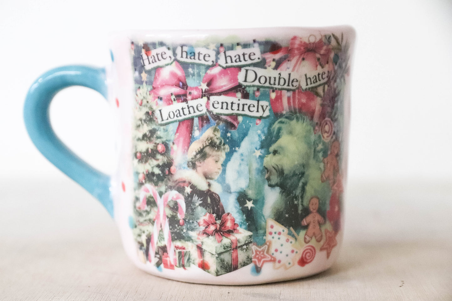 Pink Grinch Small Mug