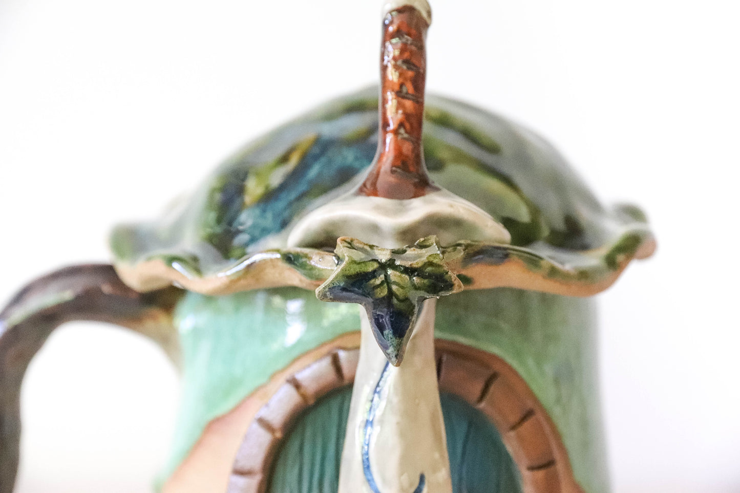 Green Hobbit House Stoneware Mug