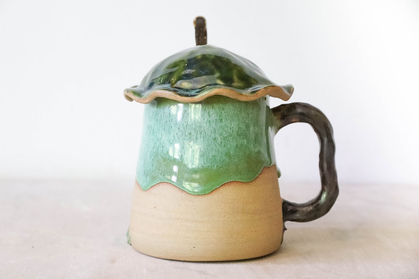 Green Hobbit House Stoneware Mug
