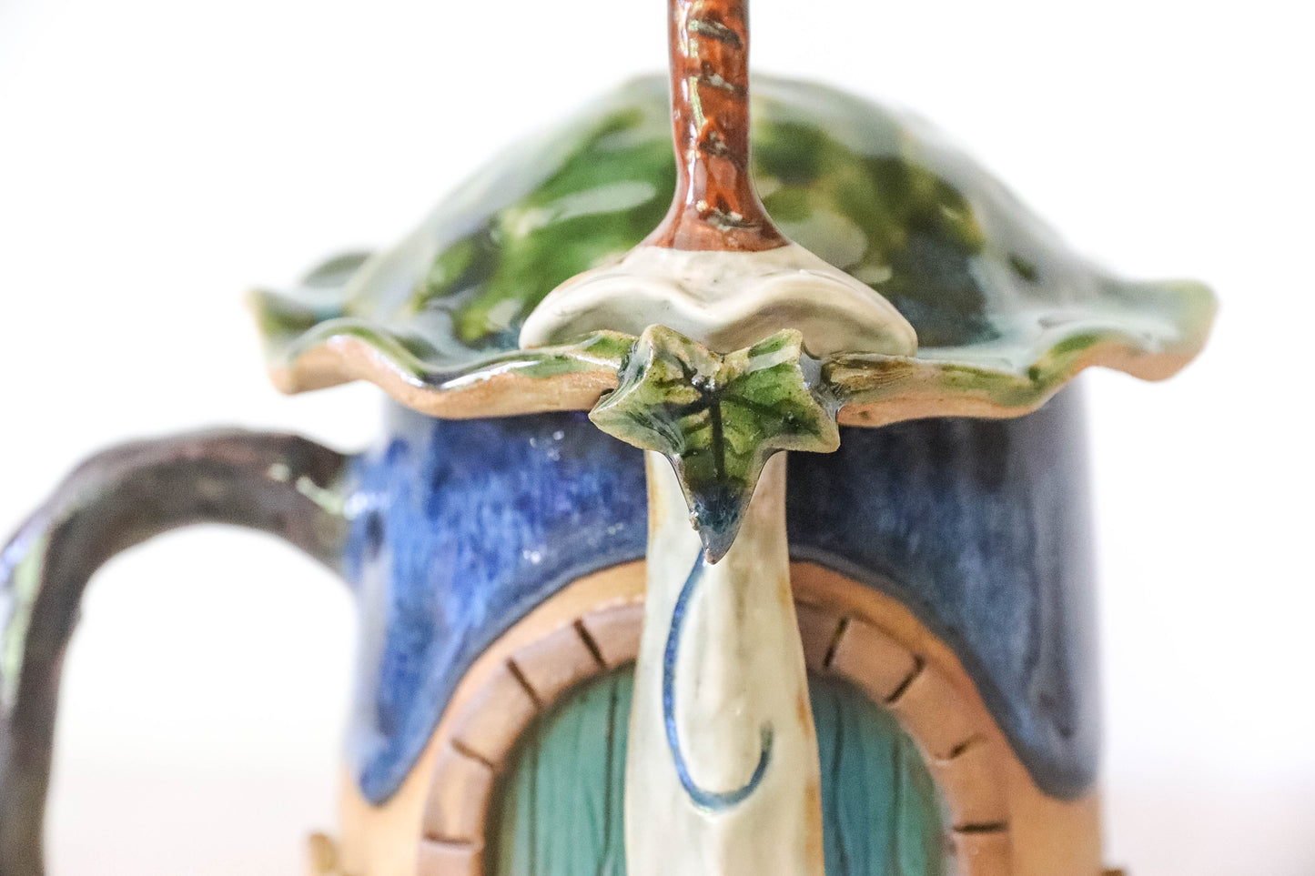 Blue Hobbit House Stoneware Mug