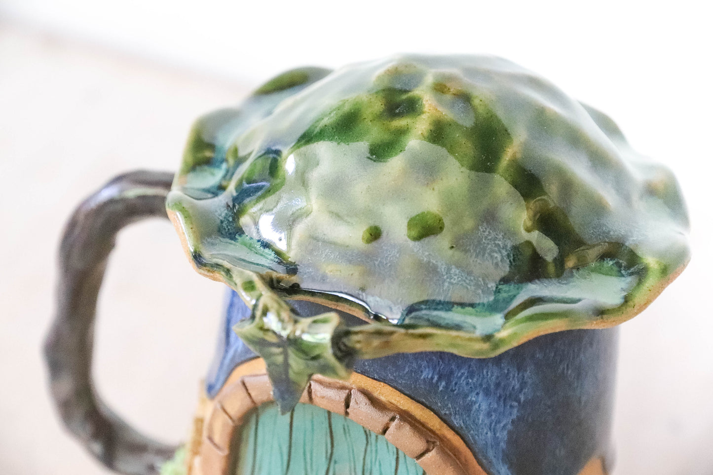 Blue Hobbit House Stoneware Mug