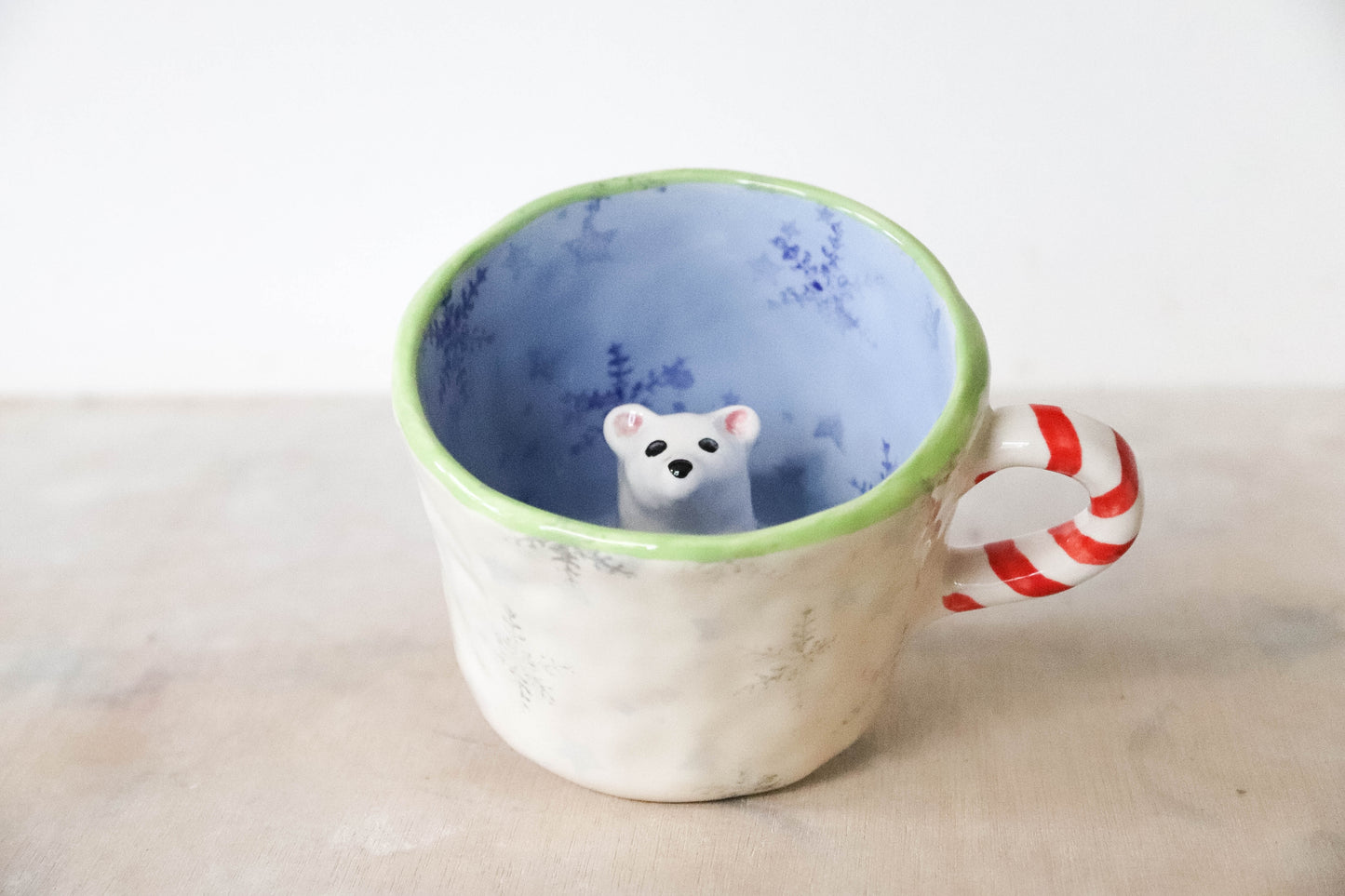 Peekaboo Polar Bear Toasty Grinch Mug