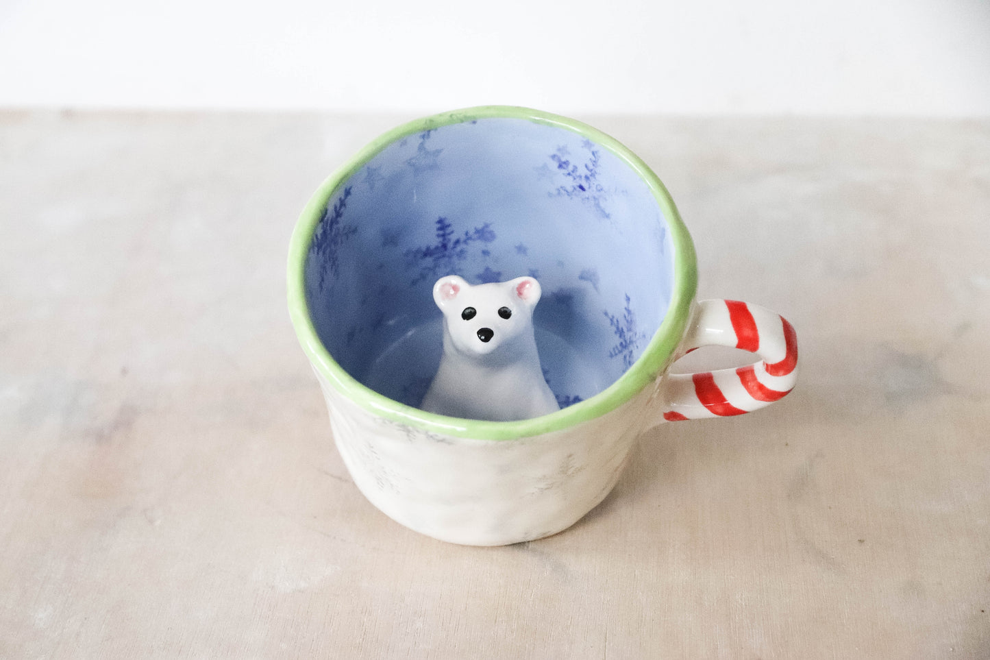 Peekaboo Polar Bear Toasty Grinch Mug