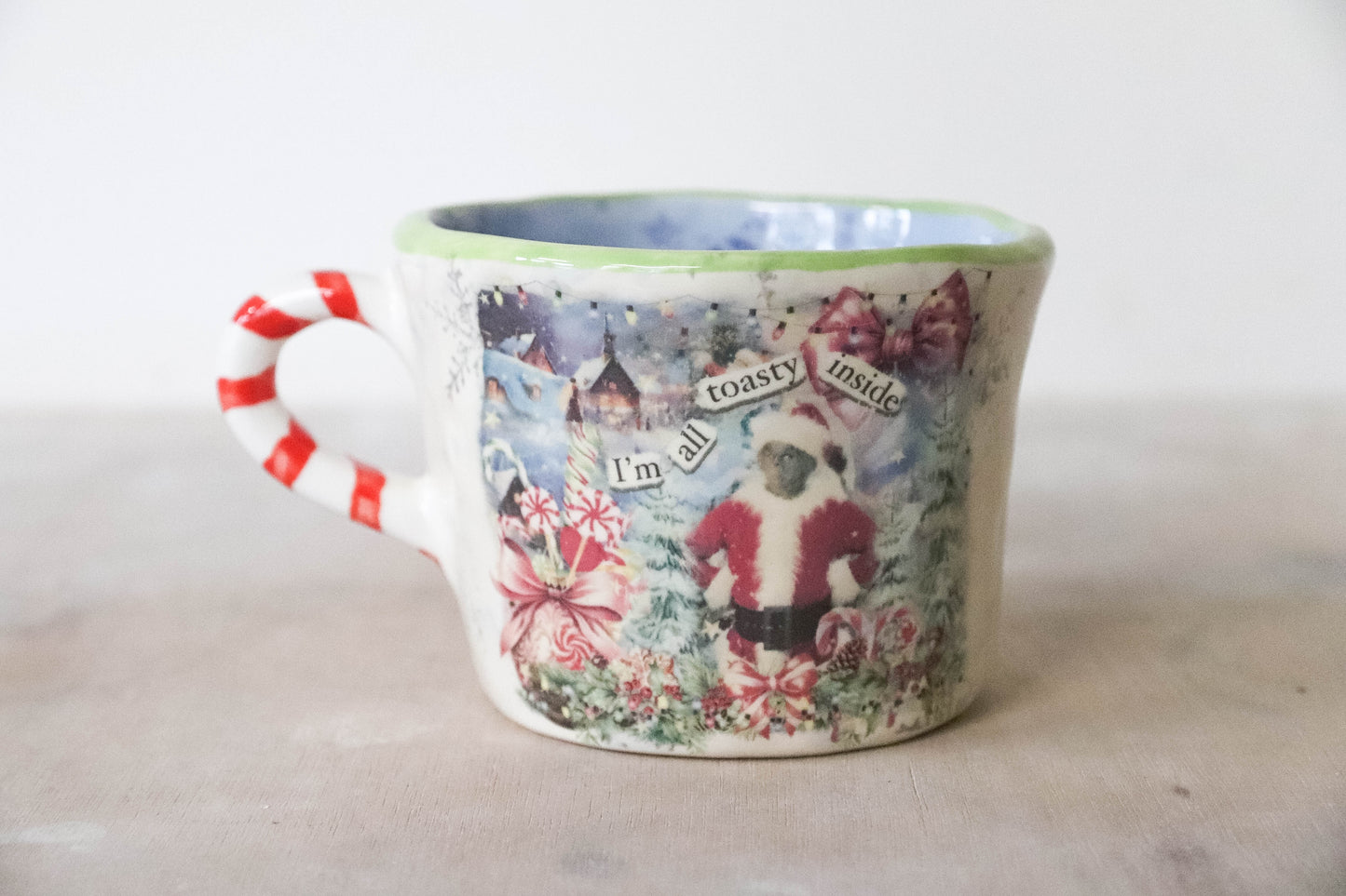 Peekaboo Polar Bear Toasty Grinch Mug