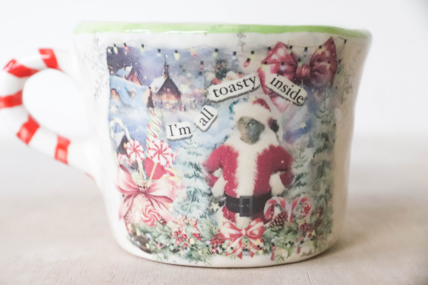 Peekaboo Polar Bear Toasty Grinch Mug