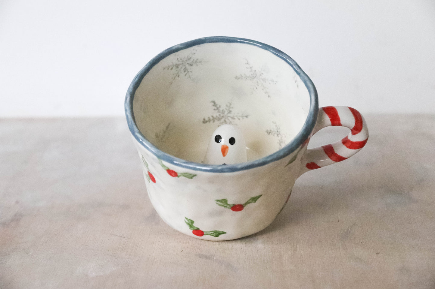 Peekaboo Snowman Mug