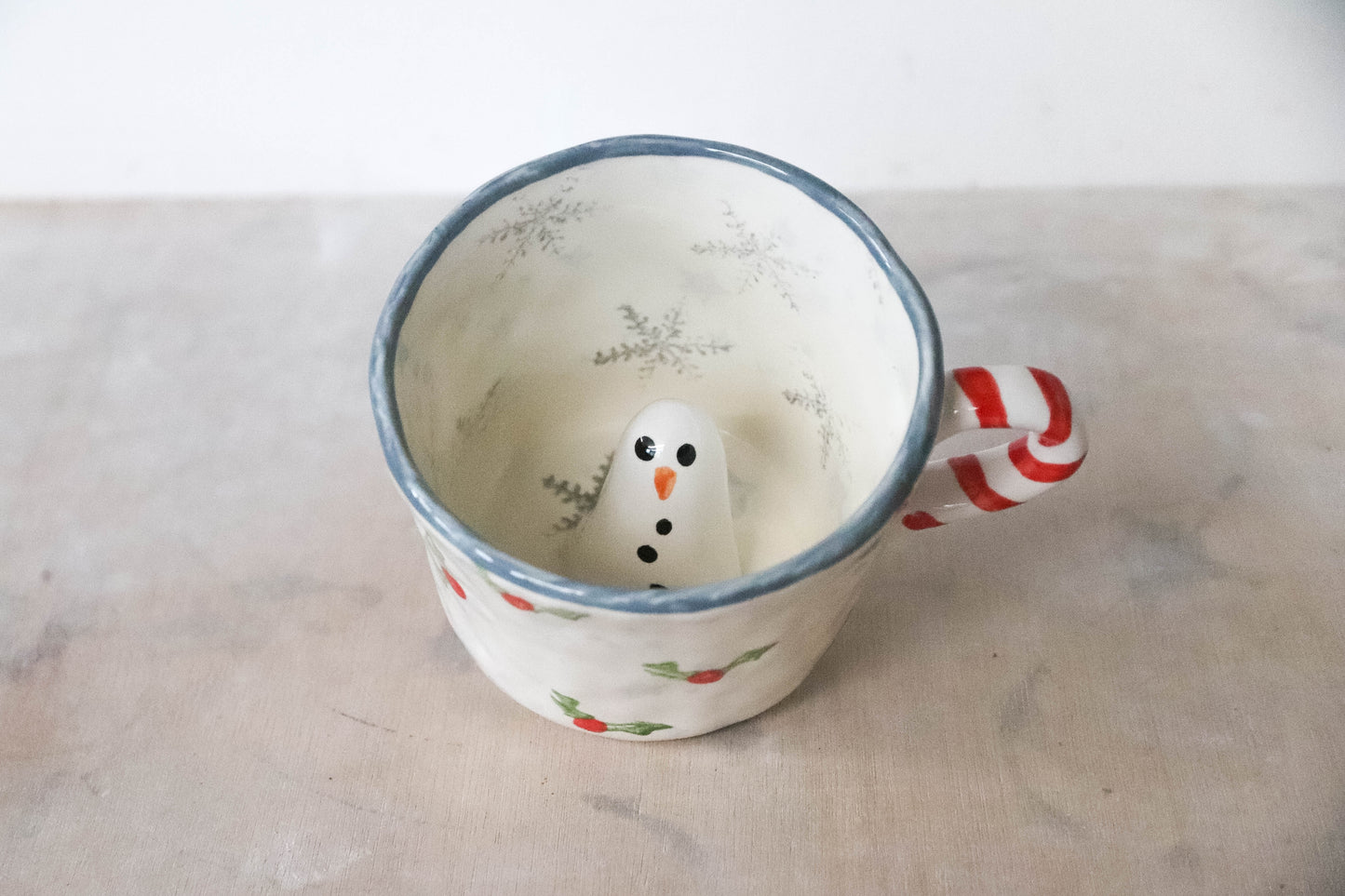 Peekaboo Snowman Mug