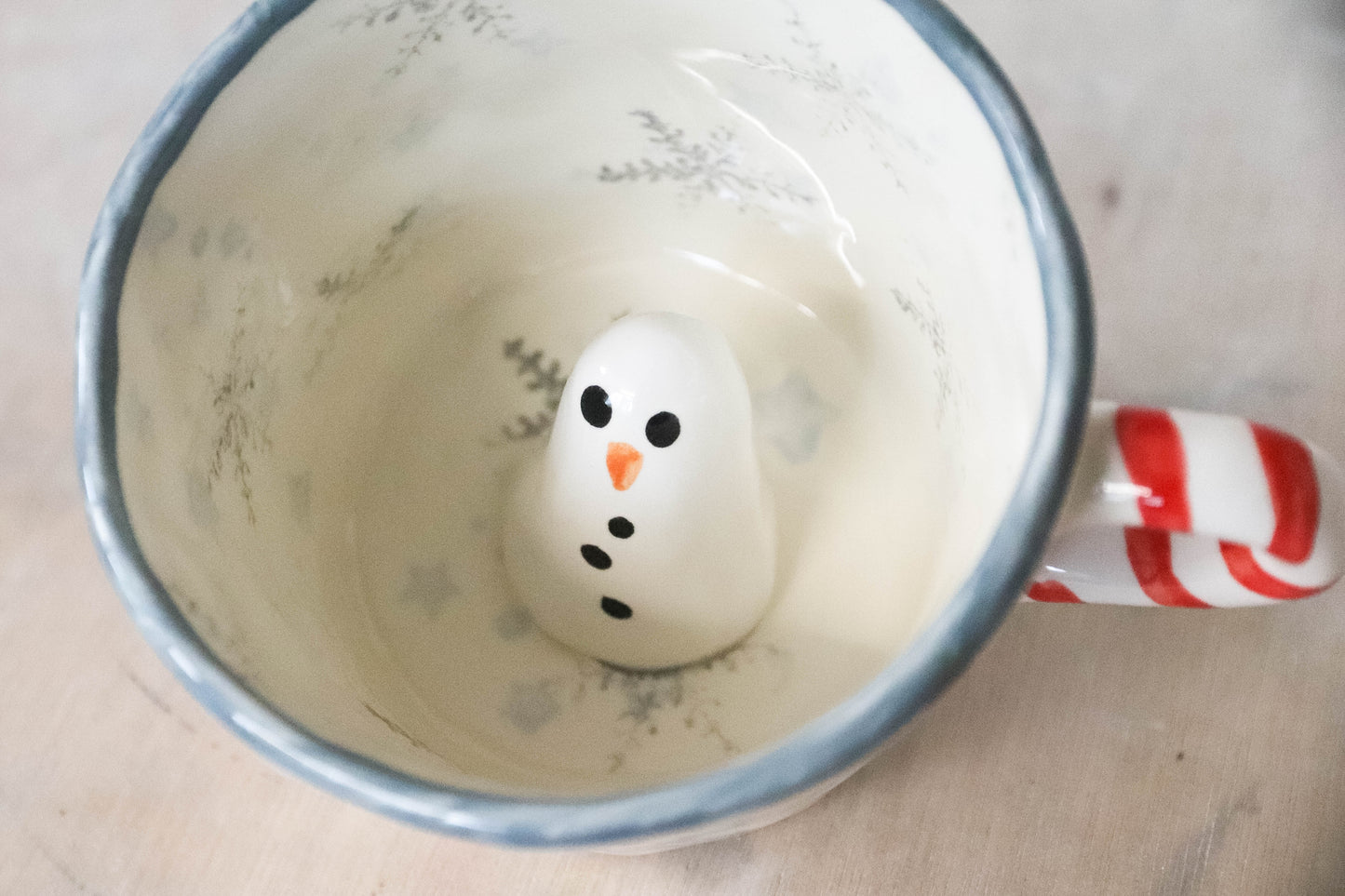 Peekaboo Snowman Mug