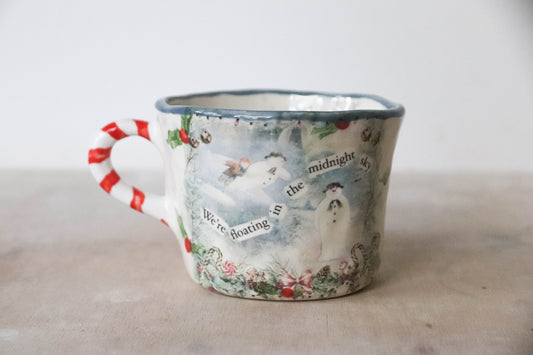 Peekaboo Snowman Mug