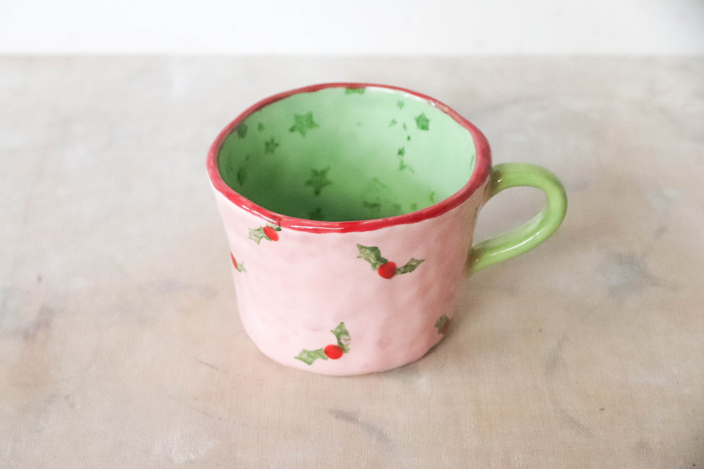 Green Pink Grinch Mug