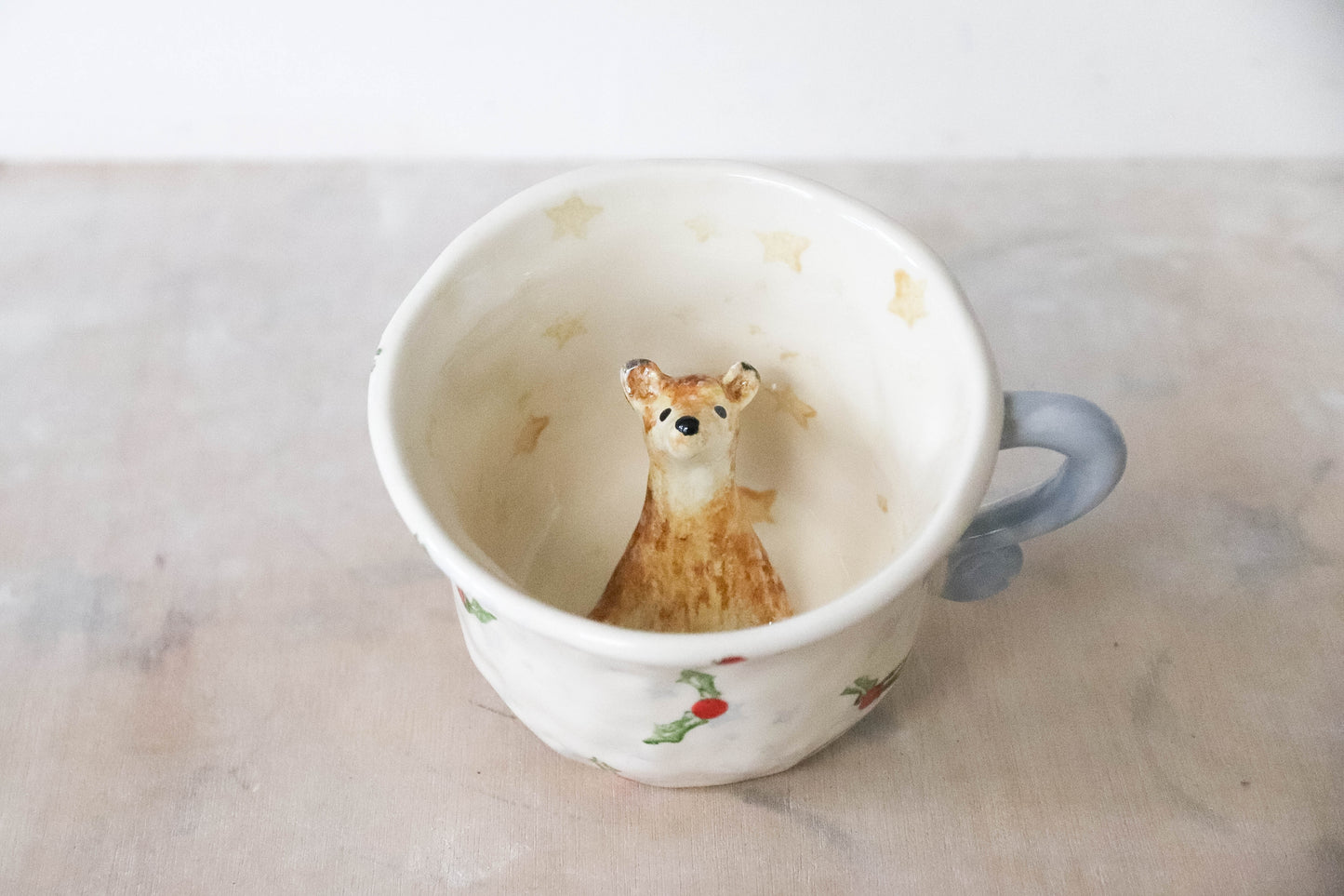 Peekaboo Deer Snowy Little Women Mug