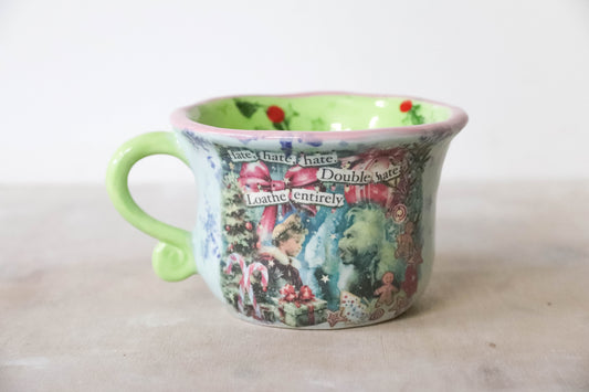 Peekaboo Penguin Green Blue Grinch Mug