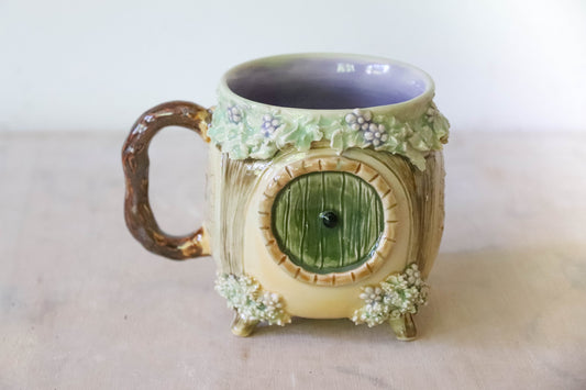 Purple Hobbit House Stoneware Mug