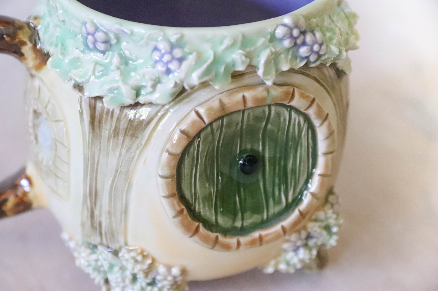 Purple Hobbit House Stoneware Mug