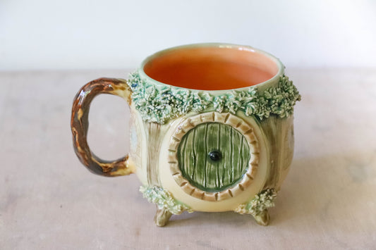 Orange Hobbit House Stoneware Mug