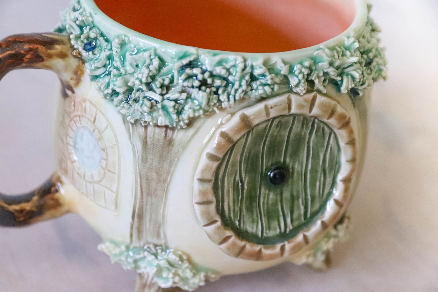 Orange Hobbit House Stoneware Mug