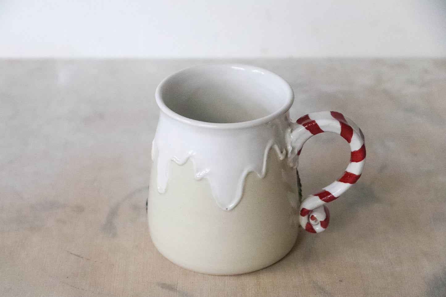 Reindeer White Stoneware Mug