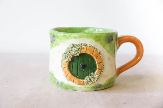 Hobbit Door Green Mug Large