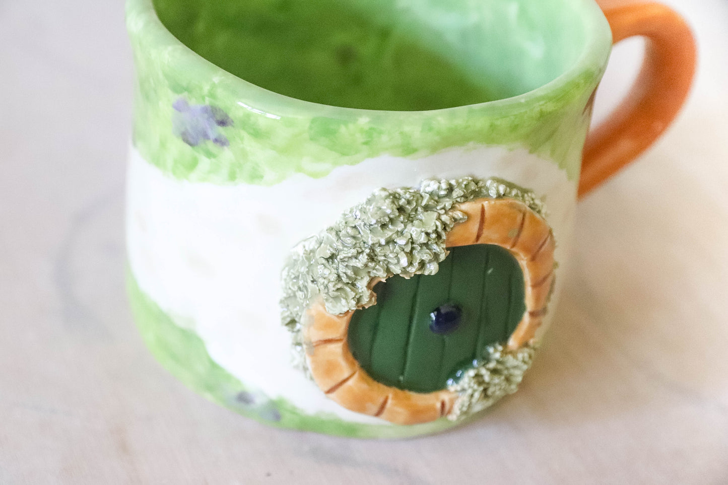 Hobbit Door Green Mug Large
