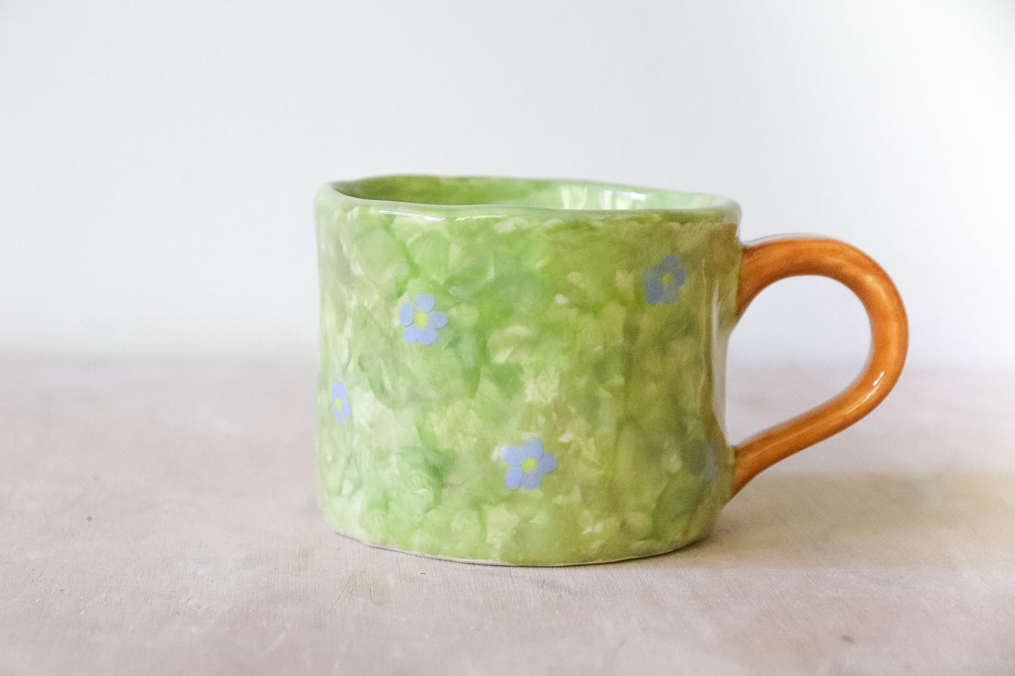 Hobbit Door Blue Flowers Mug Large