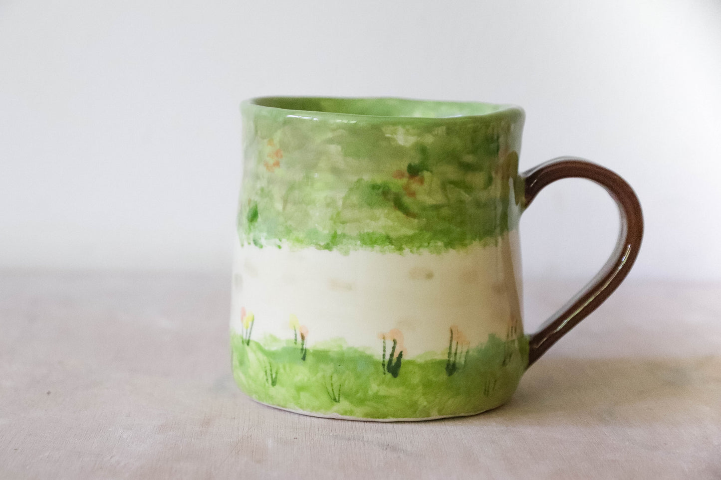 Brown Hobbit Door Round Mug