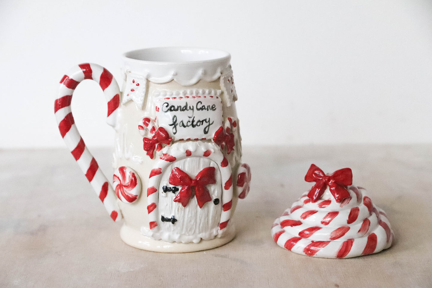 Candy Cane Factory Stoneware Mug