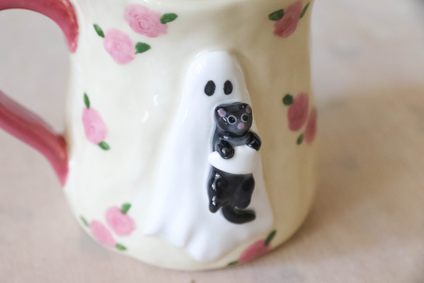 Ghost Cat Tulip Mug