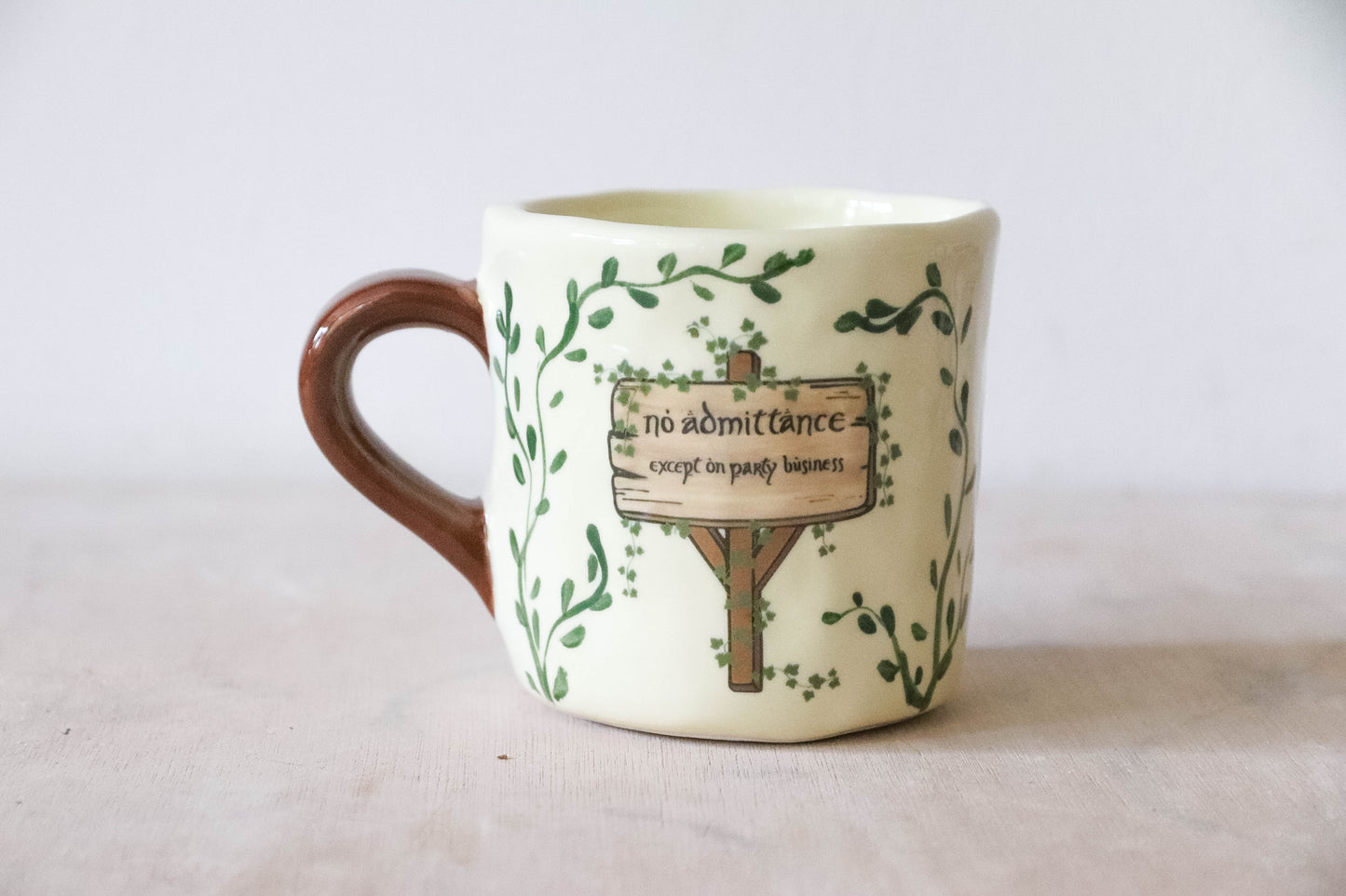 Yellow No Admittance Small Mug