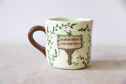 Yellow No Admittance Small Mug