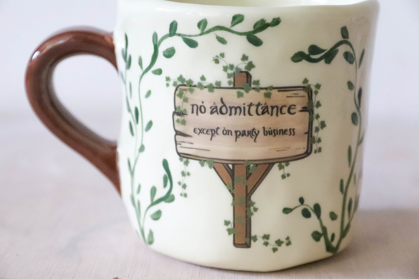 Yellow No Admittance Small Mug