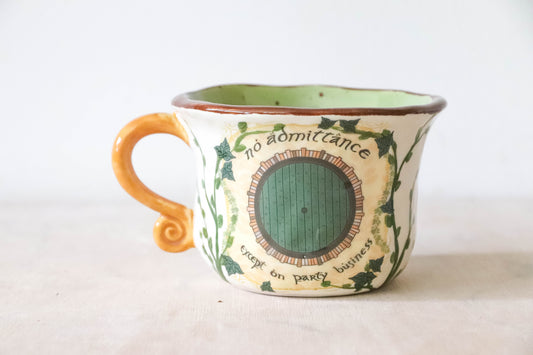 No Admittance Green Cream Mug