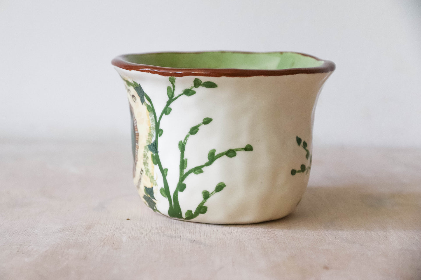 No Admittance Green Cream Mug